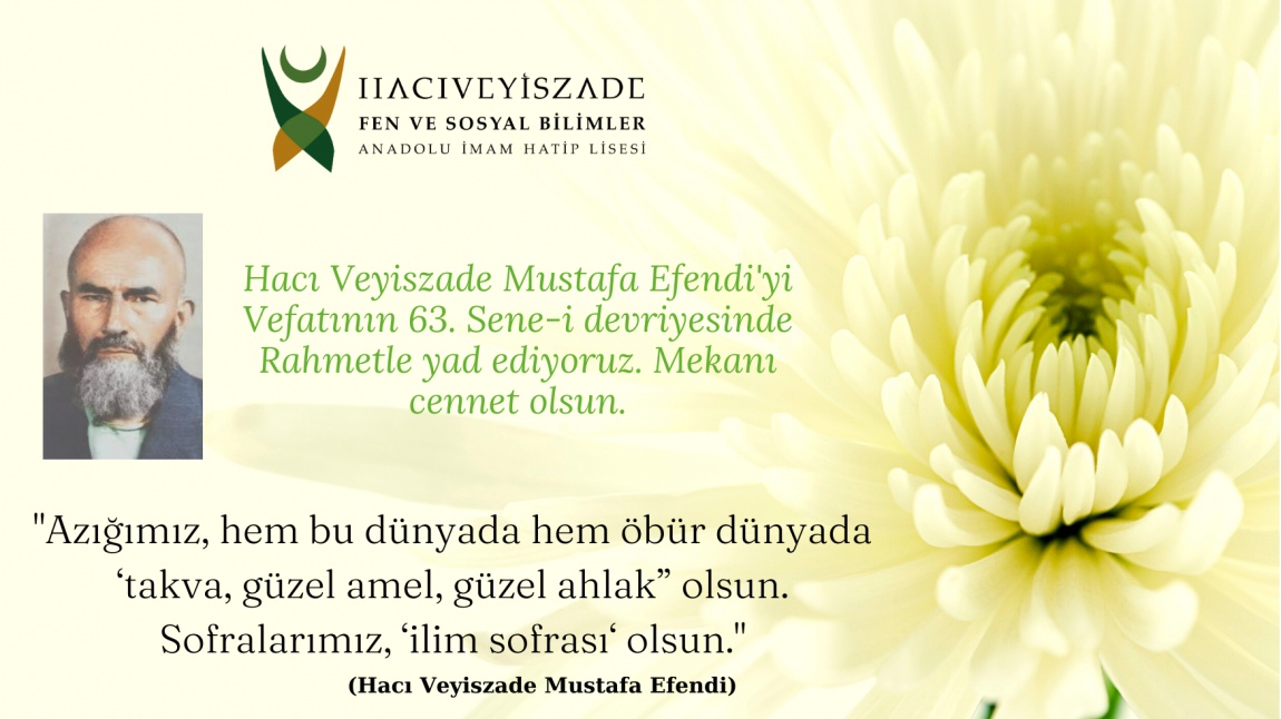 Hacı Veyiszade Mustafa Efendi'nin Vefatının 63. Sene-i Devriyesi