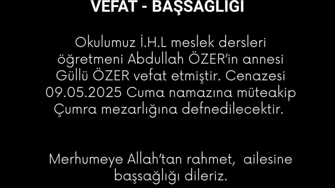VEFAT-BAŞSAĞLIĞI